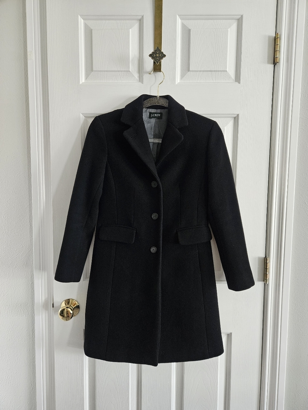 NWOT J.Crew Italian Wool And Cashmere Blend Single Breasted Pea Coat